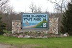 Kohler-Andrae State Park sign